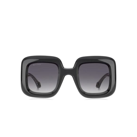 New Etro ETRO0015/S 0KB79O Dark grey Square Sunglasses, Authentic main image 7